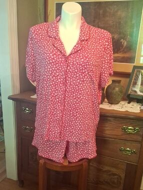 GAP Pink Floral Short Pajama Set